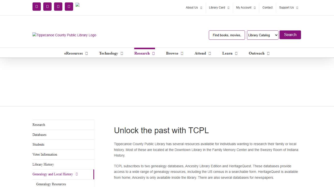Genealogy and Local History – Tippecanoe County Public Library
