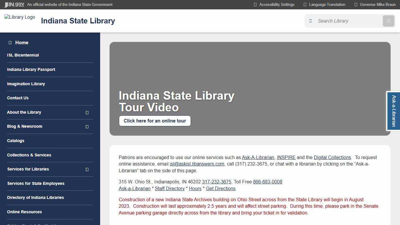 Indiana State Library: Home